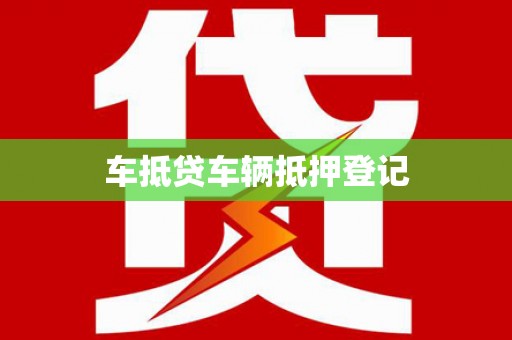 龙南车抵贷车辆抵押登记