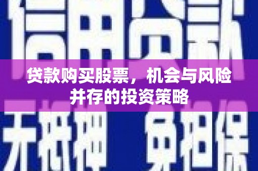 文登贷款购买股票，机会与风险并存的投资策略