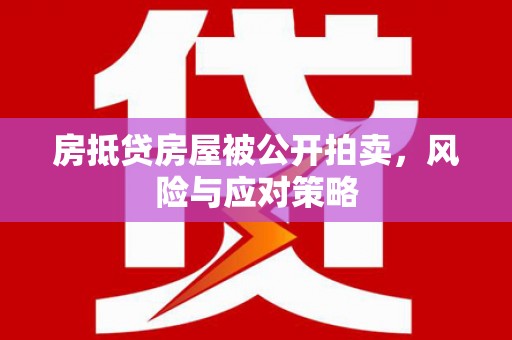 息县房抵贷房屋被公开拍卖，风险与应对策略