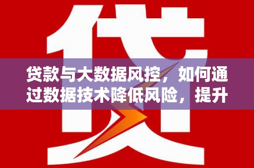 晋宁贷款与大数据风控，如何通过数据技术降低风险，提升贷款效率