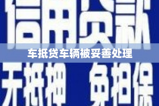 林周车抵贷车辆被妥善处理