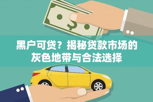大足黑户可贷？揭秘贷款市场的灰色地带与合法选择