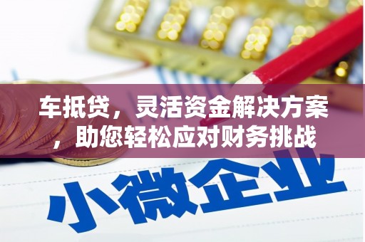 梨树县车抵贷，灵活资金解决方案，助您轻松应对财务挑战
