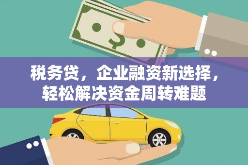 丹巴税务贷，企业融资新选择，轻松解决资金周转难题