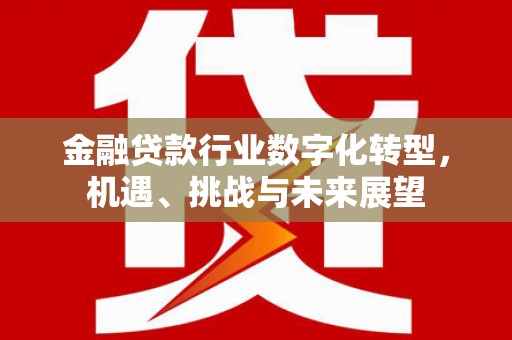 虹口金融贷款行业数字化转型，机遇、挑战与未来展望