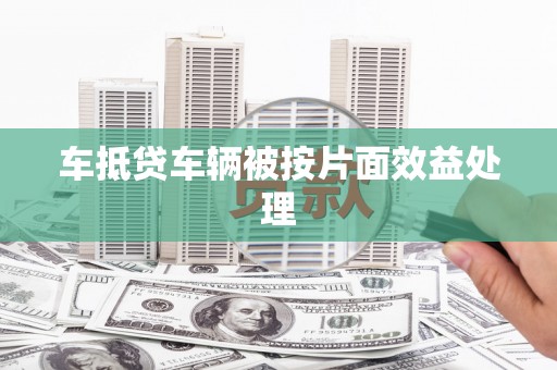 晋宁车抵贷车辆被按片面效益处理