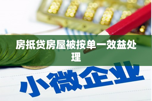 水城房抵贷房屋被按单一效益处理