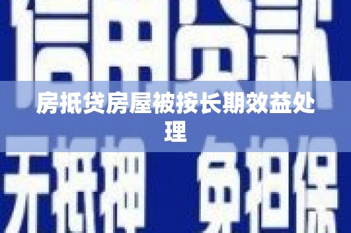 太和房抵贷房屋被按长期效益处理