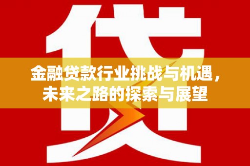城北金融贷款行业挑战与机遇，未来之路的探索与展望