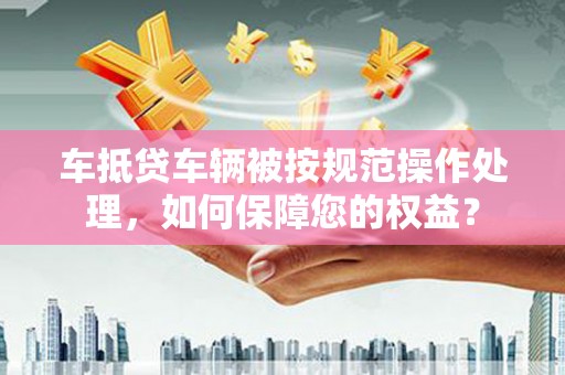 雨湖车抵贷车辆被按规范操作处理，如何保障您的权益？