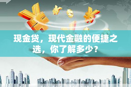 靖远现金贷，现代金融的便捷之选，你了解多少？