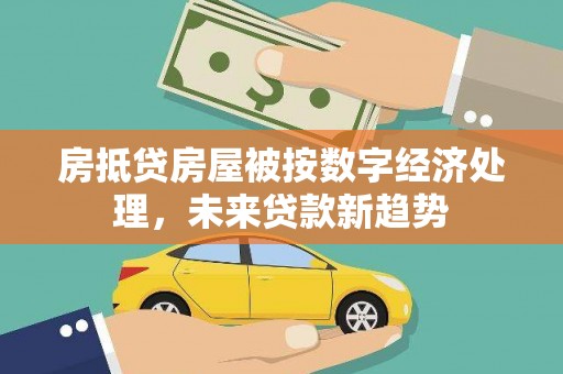 肥乡房抵贷房屋被按数字经济处理，未来贷款新趋势