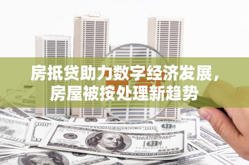 佛冈房抵贷助力数字经济发展，房屋被按处理新趋势