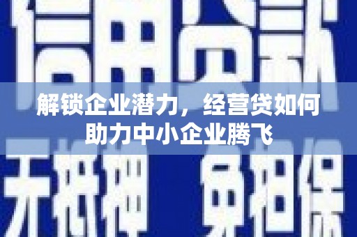 顺义解锁企业潜力，经营贷如何助力中小企业腾飞
