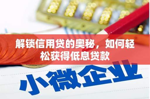 南木林解锁信用贷的奥秘，如何轻松获得低息贷款