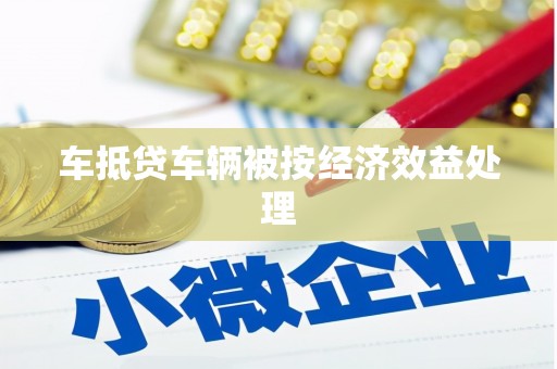 陆丰车抵贷车辆被按经济效益处理