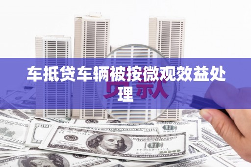 东宝车抵贷车辆被按微观效益处理