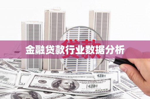 青阳金融贷款行业数据分析
