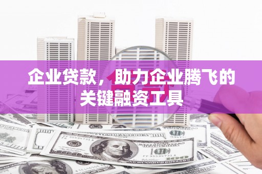靖边企业贷款，助力企业腾飞的关键融资工具