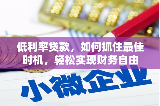 泌阳低利率贷款，如何抓住最佳时机，轻松实现财务自由