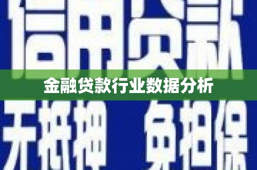 肇源金融贷款行业数据分析