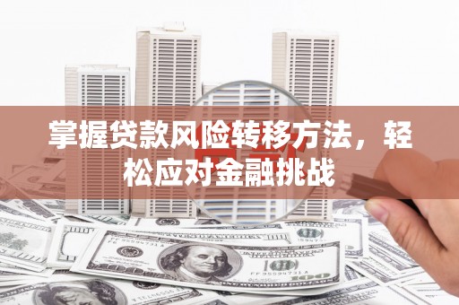 绥德掌握贷款风险转移方法，轻松应对金融挑战