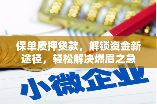 金沙保单质押贷款，解锁资金新途径，轻松解决燃眉之急