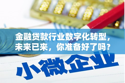 汤原金融贷款行业数字化转型，未来已来，你准备好了吗？