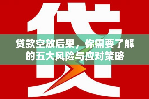 济南贷款空放后果，你需要了解的五大风险与应对策略