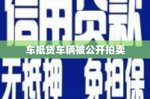 密云车抵贷车辆被公开拍卖