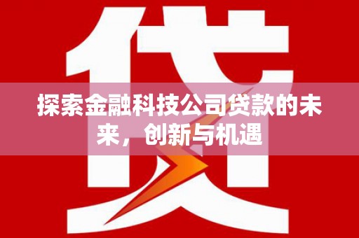 荥阳探索金融科技公司贷款的未来，创新与机遇