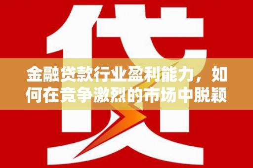 公安金融贷款行业盈利能力，如何在竞争激烈的市场中脱颖而出？