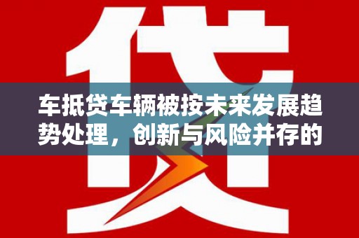 延寿车抵贷车辆被按未来发展趋势处理，创新与风险并存的金融新模式