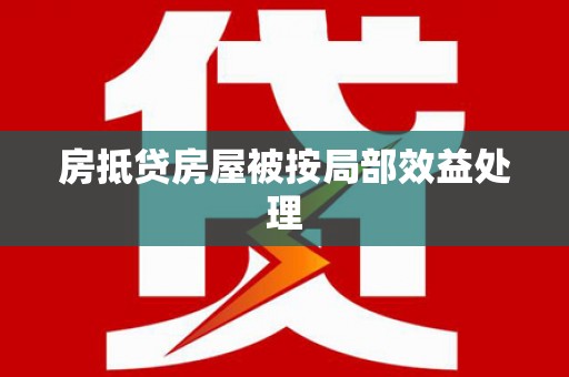 芳苑房抵贷房屋被按局部效益处理