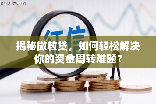 云南揭秘微粒贷，如何轻松解决你的资金周转难题？