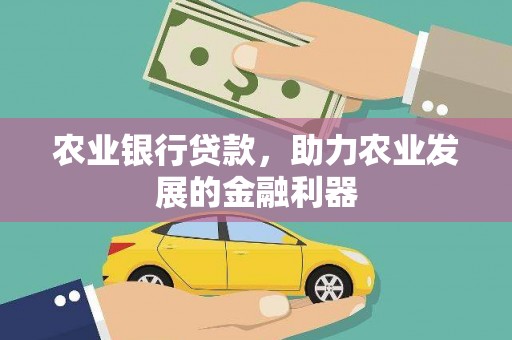 江油农业银行贷款，助力农业发展的金融利器