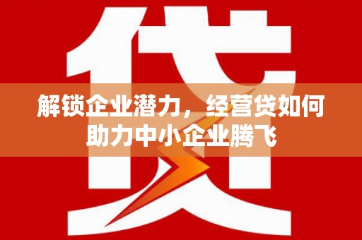 定南解锁企业潜力，经营贷如何助力中小企业腾飞