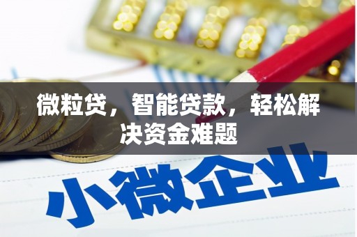 海曙微粒贷，智能贷款，轻松解决资金难题