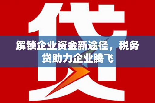 天镇解锁企业资金新途径，税务贷助力企业腾飞