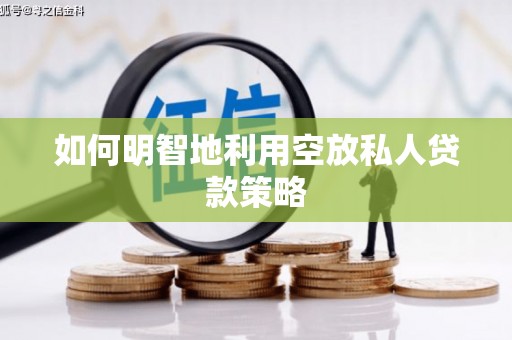 黔西南如何明智地利用空放私人贷款策略
