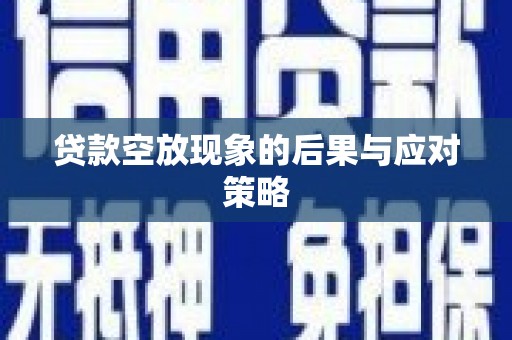 濮阳贷款空放现象的后果与应对策略
