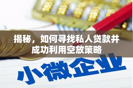 漳浦揭秘，如何寻找私人贷款并成功利用空放策略