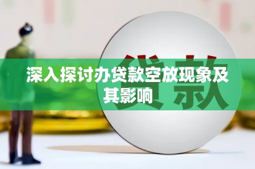 金山深入探讨办贷款空放现象及其影响
