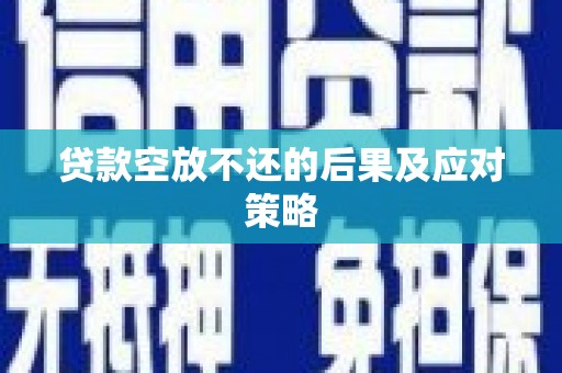 邹平贷款空放不还的后果及应对策略